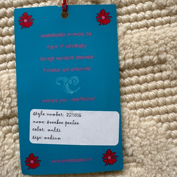 NWT🩷UPPSEE DAISEES SNEEKEE PEEKEE PATTERNED COTTON KIMONO ROBE SIZE MEDIUM - Picture 8 of 14